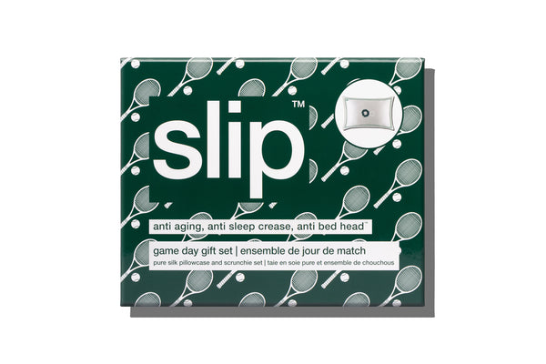 Green Slip packaging with white text and pattern on a white background