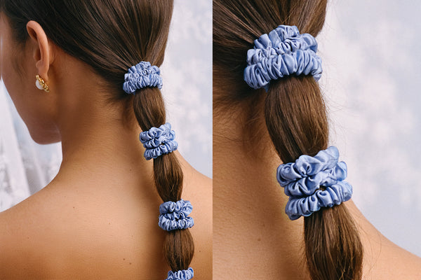 Cornflower Skinny Scrunchies