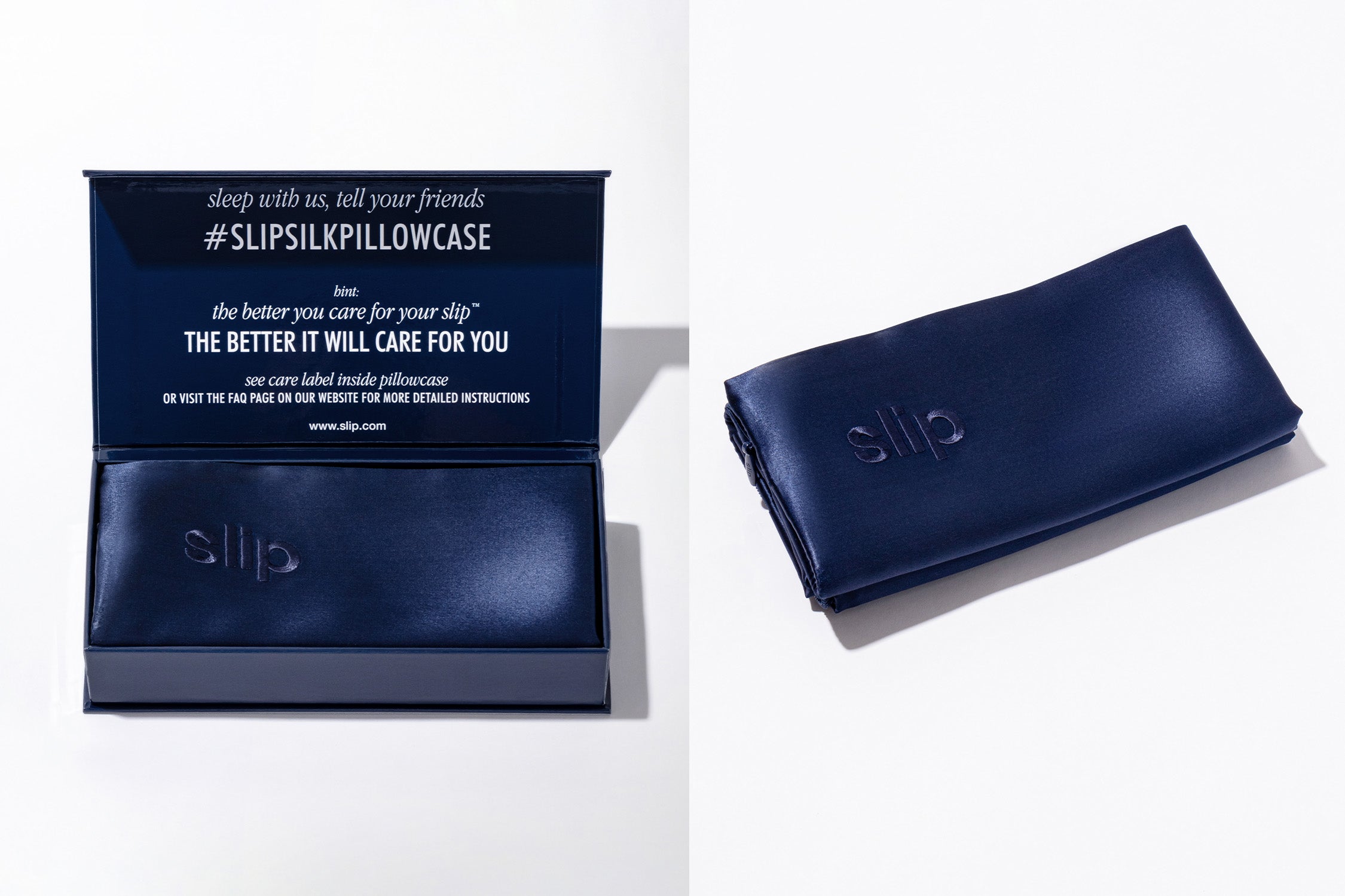 slip 枕カバー Navy King Zippered Pillowcase – Slip CA