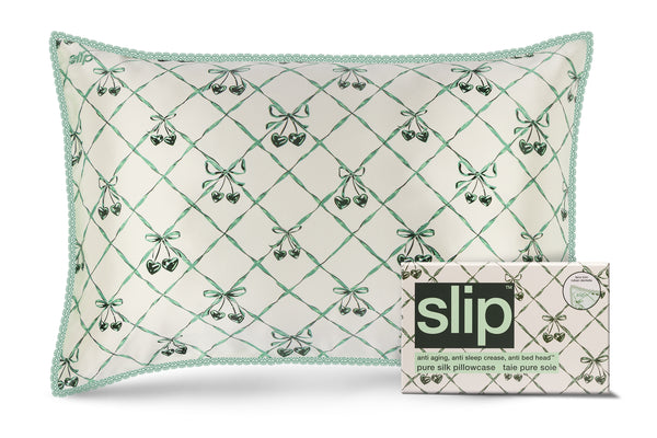 SLIP PURE SILK PILLOWCASE - WINTERGREEN - QUEEN - ZIPPERED – Slip CA