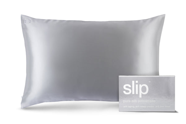 slip pure silk pillowcase silver シルク枕ケース Silver Queen Zippered Pillowcase – Slip CA