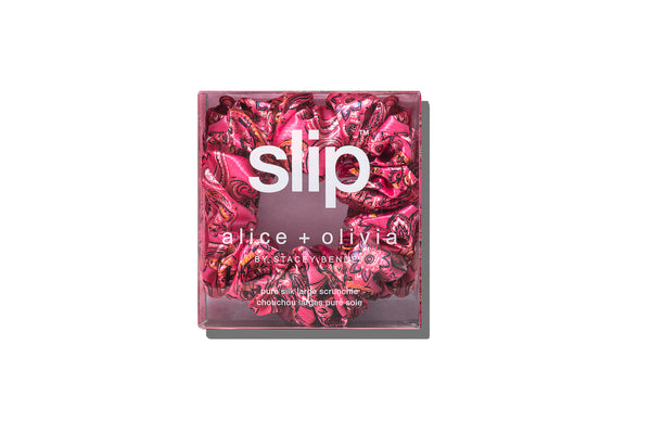 Slip x Alice + Olivia Large Scrunchie - Spring Paisley
